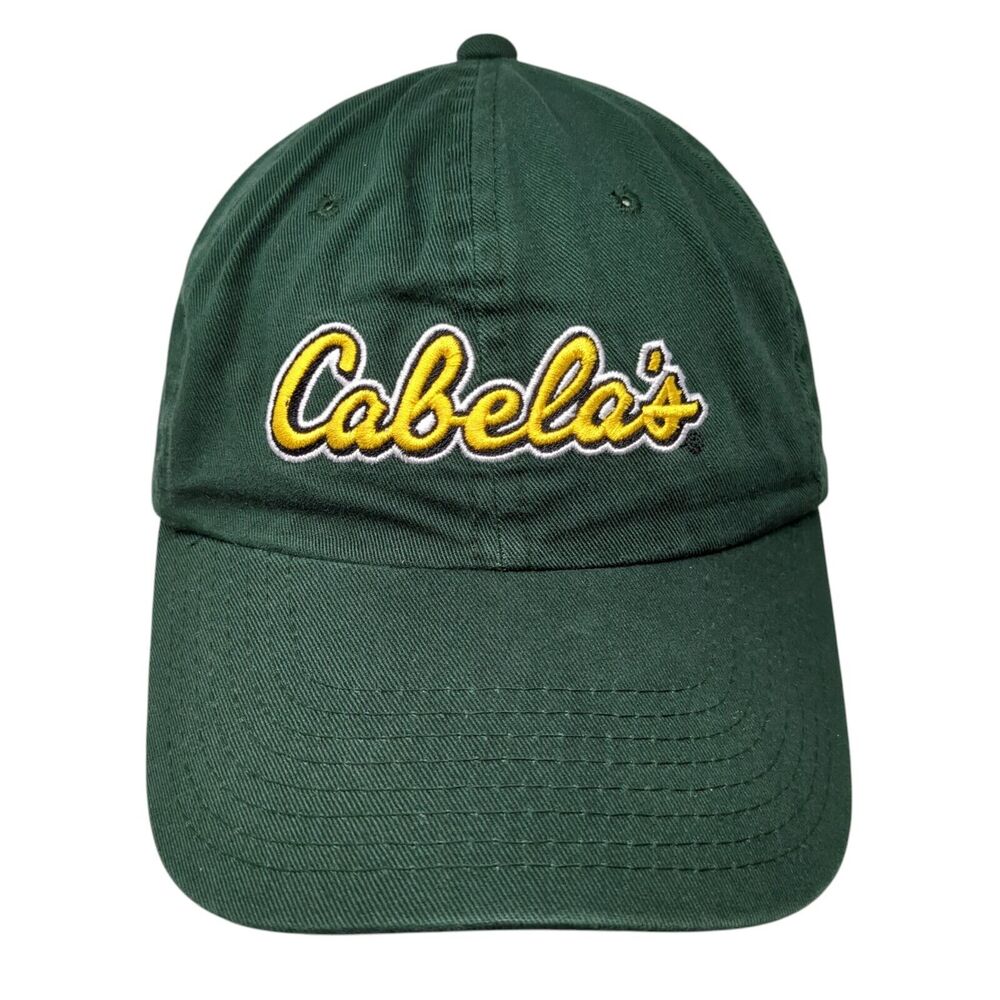 Cabela's Slideback Hat Green OSFA Adjustable World's Foremost Outfitters